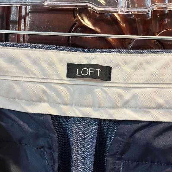 LOFT Navy and Cream Trousers - Marissa Fit - 8 - Picture 2 of 5